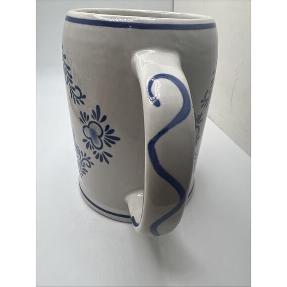 Delft Blue Ceramic Hand Painted Blue Mug/Stein Sailing Boat/ Windmill - Picture 6 of 6